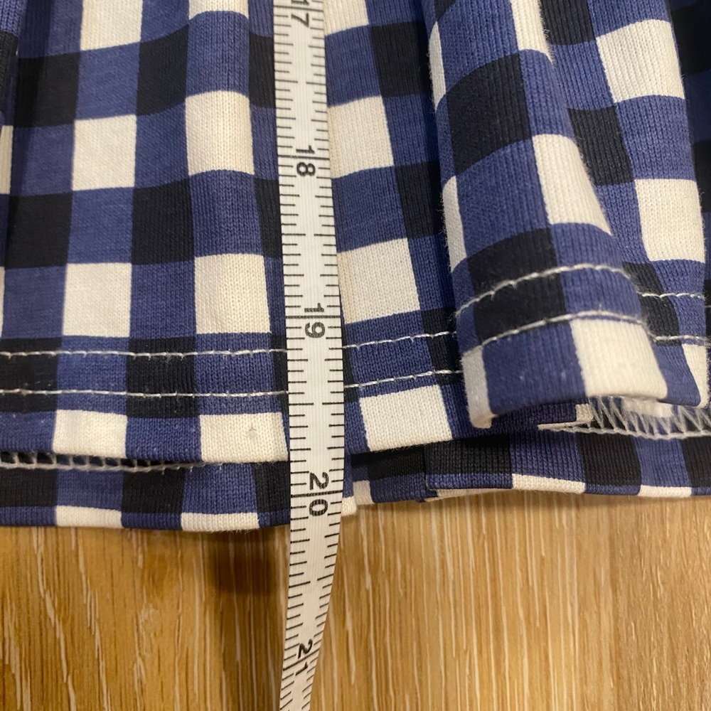 Kate Spade Blue Gingham Ruffle Sleeve Peplum Top Size M - Picture 7 of 7